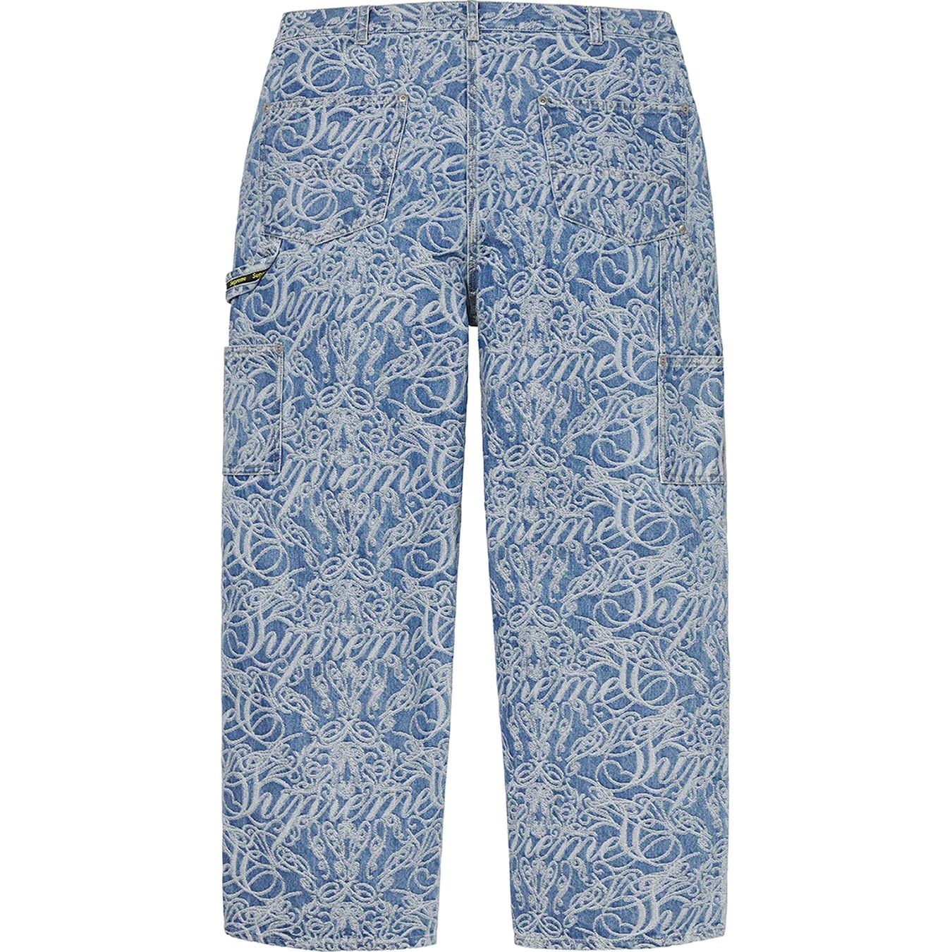 Script Jacquard Double Knee Denim Painter Pant view 5